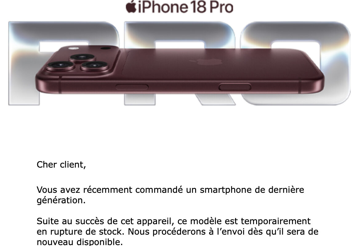 iPhone 18 no stock